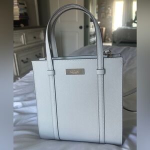 ♠️Kate Spade Kenzie Limited Edition Saffiano Large Tote, Platinum Grey NEW NWT